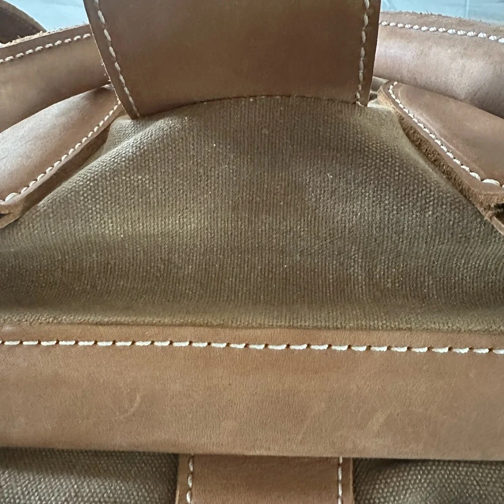 J Peterman Leather & Canvas Travel Bag - Picture 7 of 10